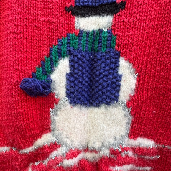 Marisa Christina Christmas Collection 2000 Snowman Sweater Cotton Angora M - Picture 7 of 7